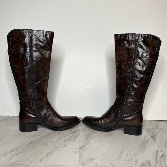 Born Gibb Knee High Brown Leather Boot 8 1/2 M - Picture 6 of 16
